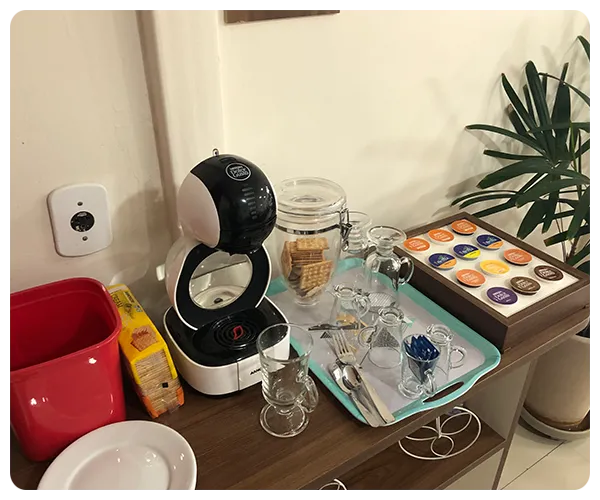 Recepção e área de espera escritório advocacia Jacarepaguá